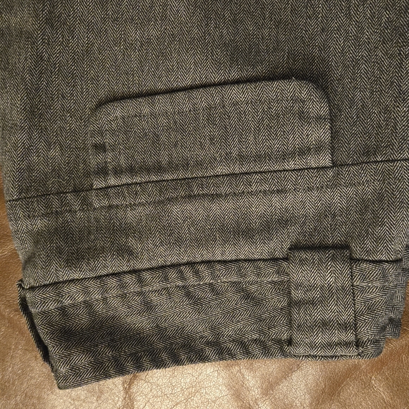 Womens Gray Herringbone Pants - Picture 2 of 7